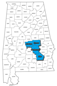Autauga, Elmore, Montgomery and Pike Counties